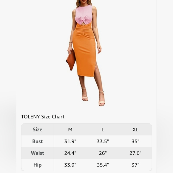 Toleny Sleeveless Cutout Colorblock Ribbed Bodycon Dress - Picture 5 of 5